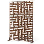 Metallinen näkösuoja 91 cm x 183 cm ulkokäyttöön tarkoitetut näkösuojat ja paneelit, ruskea