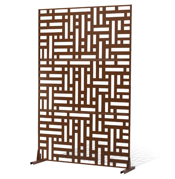 Metallinen näkösuoja 91 cm x 183 cm ulkokäyttöön tarkoitetut näkösuojat ja paneelit, ruskea