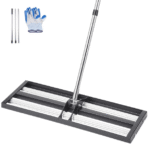 30x10 tuuman nurmikon tasausharava, jossa on 83,9 tuuman säädettävä kahva piha- ja puutarhakäyttöön