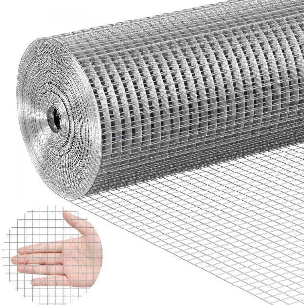 Rautaverkko, 1/2 tuumaa 24 tuumaa x 50 jalkaa 19 Gauge, kuumasinkitty metalliverkko rulla, kanaverkkoaita, metalliverkko kaninhäkkeihin, puutarhaan, pienille jyrsijöille