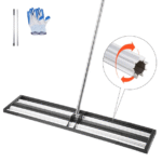 48x10 tuuman nurmikon tasausharava, jossa on 83,9 tuuman säädettävä kahva piha- ja puutarhakäyttöön