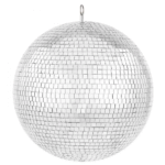 Peilinen diskopallo 16 hopeanvärinen juhla suuri diskopallo roikkuvalla renkaalla