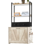 Kissanhiekkalaatikko, piilotettu hiekkalaatikko, 2 hyllyä ja 2 koria