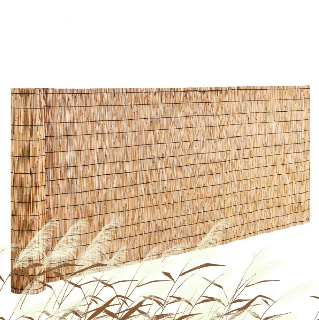 Ruokoaita takapihan maisemointiin yksityisyyttä suojaava sokea aitaverkko 13,3' x 3,3'