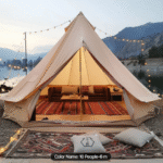 Kangaskelloteltta, 4 vuodenaikaa 6 m / 19,68 jalkaa jurttateltta, kangasteltta retkeilyyn liesitunkilla, hengittävä teltta, johon mahtuu jopa 10 henkilöä, perheleirintä, ulkona metsästysjuhlat