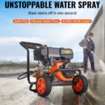 Kaasukäyttöinen painepesuri 4400 PSI 15 l/min 4 GPM 5 suuttimella autoille