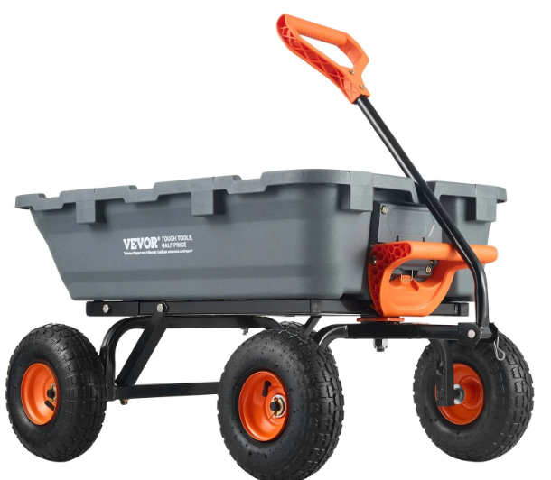 Poly -puutarhakärry Kestävät pihakärryt ja -vaunut 800 lbs/363,6 kg 10"/25,4 cm renkaat