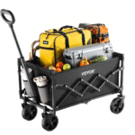 Kokoontaitettavat puutarhakärryt 120L ja 225LBS raskaaseen käyttöön, musta