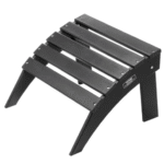 Adirondack -rahi 18,7 P x 19,7 L x 13 K tuumaa HDPE-taittuva jalkatuki musta