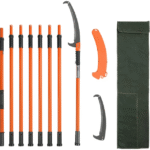 Manuaalinen oksasaha, 2,2–8,2 m jatkettava puunleikkuri, terävä terästerä ja sakset korkeiden oksien leikkaamiseen, oksaleikkuri kevyillä 2,4 m lasikuitukahvoilla, palmujen ja pensaiden leikkaamiseen