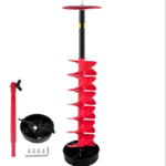 Jääkaira, halkaisijaltaan 6 tuumaa nailonista valmistettu jääkaira, pituus 39 tuumaa, jääkairan terä ja 11,8 tuuman jatkovarsi, jääkairan terä ja pora-adapteri, ylälevy ja terän suojus pilkkimiseen ja jääkairaukseen