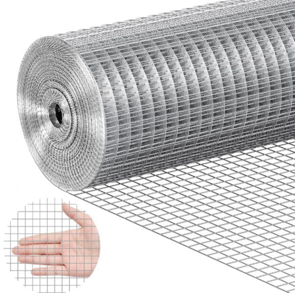 Rautaverkko, 1/2 tuumaa 24 tuumaa x 25 jalkaa 19 Gauge, kuumasinkitty metalliverkko rulla, kanaverkkoaita, metalliverkko kaninhäkkeihin, puutarhaan, pienille jyrsijöille
