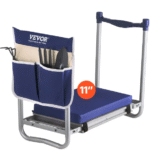 Puutarhapolvistuin ja -istuin, 11 tuuman levyinen pehmuste, 360 paunaa, kokoontaitettava puutarhajakkara, liukumaton