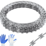 Piikkilangat, 75 m piikkilankaa, 5 rullaa piikkilanka-aita, piikkilanka-aita, galvanoitu piikkilanka-aita, rullat piikkilankaa puutarhaan