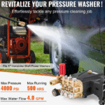 Painepesurin pumppu, 1 tuuman akseli, vaakasuora, kolmimäntäinen, 4000 PSI, 4.0 GPM