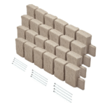 Keinokivinen maisemareunus 47,2 x 9 tuumaa, haalistumaton nurmikonreunus