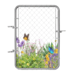 Ketjuaidan portti, sopii 2–6 jalkaa x 4 jalkaa, puutarhaportin tolpat eivät sisälly toimitukseen.