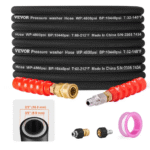 Painepesurin letku, 30,5 m, kiertymätön 3/8"-φ14,8 uros, 3/8"-φ15 naaras useimpien merkkien painepesureihin, 4,9 tuuman taivutussäde, 4800 PSI raskaaseen käyttöön tarkoitettu jatkoletku, vaihto-osa