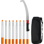 Manuaalinen oksasaha, 4,6–9,8 jalan (1,2–2,7 m) jatkettava puunleikkuri, terävä terästerä korkeiden oksien leikkaamiseen, manuaalinen oksaleikkuri kevyellä alumiiniseoskahvalla, palmujen ja pensaiden leikkaamiseen