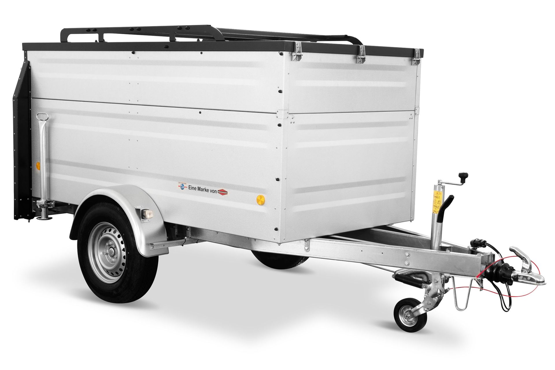TPV Kofferanhänger 1300kg KT-EB3 Plus Bordwanderhöhung Geschlossen Gebremst Alu-Zink
