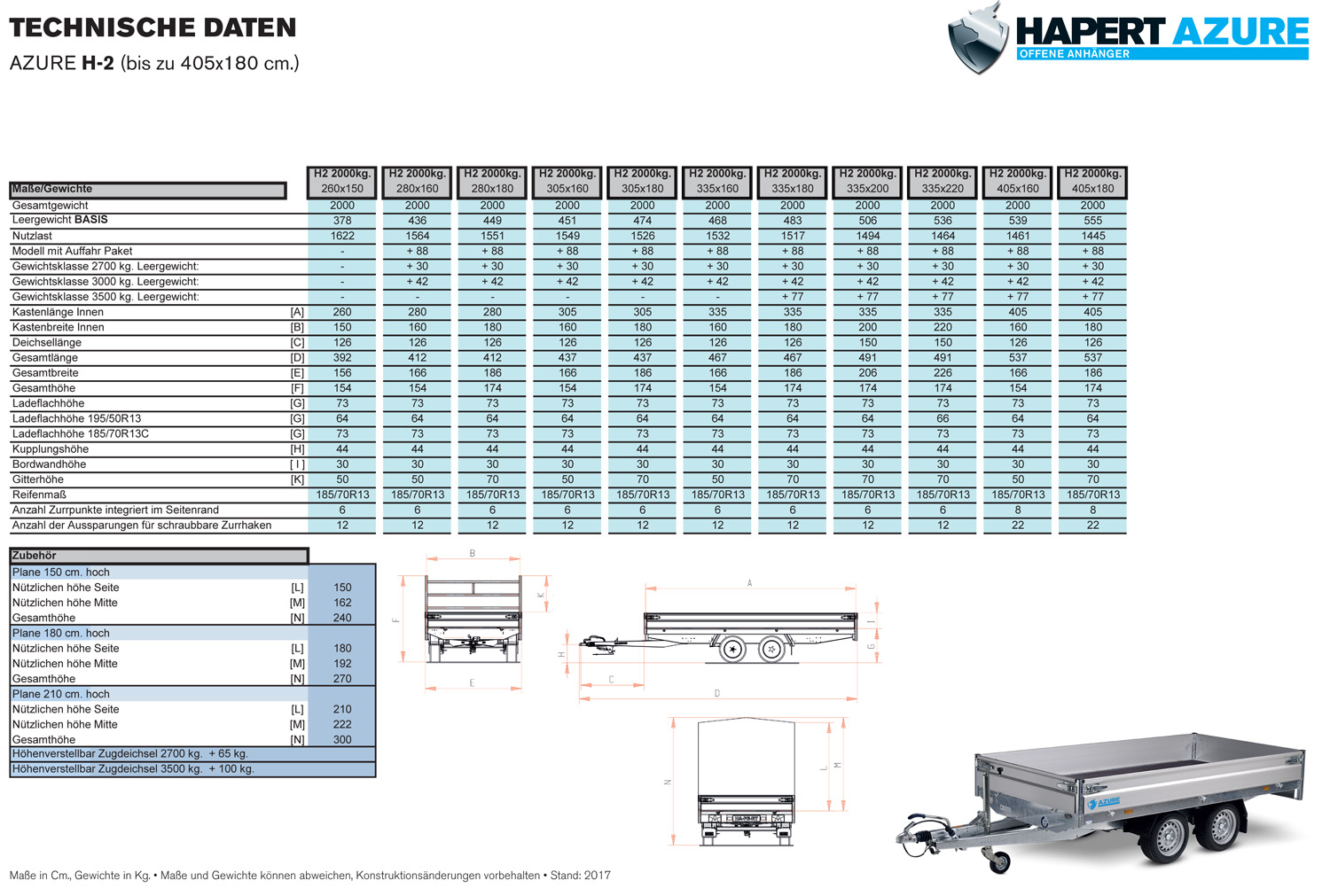 Hapert Azure H-2 - 2000 - 2600 x 1500 Niedriges Fahrwerk - Image 7