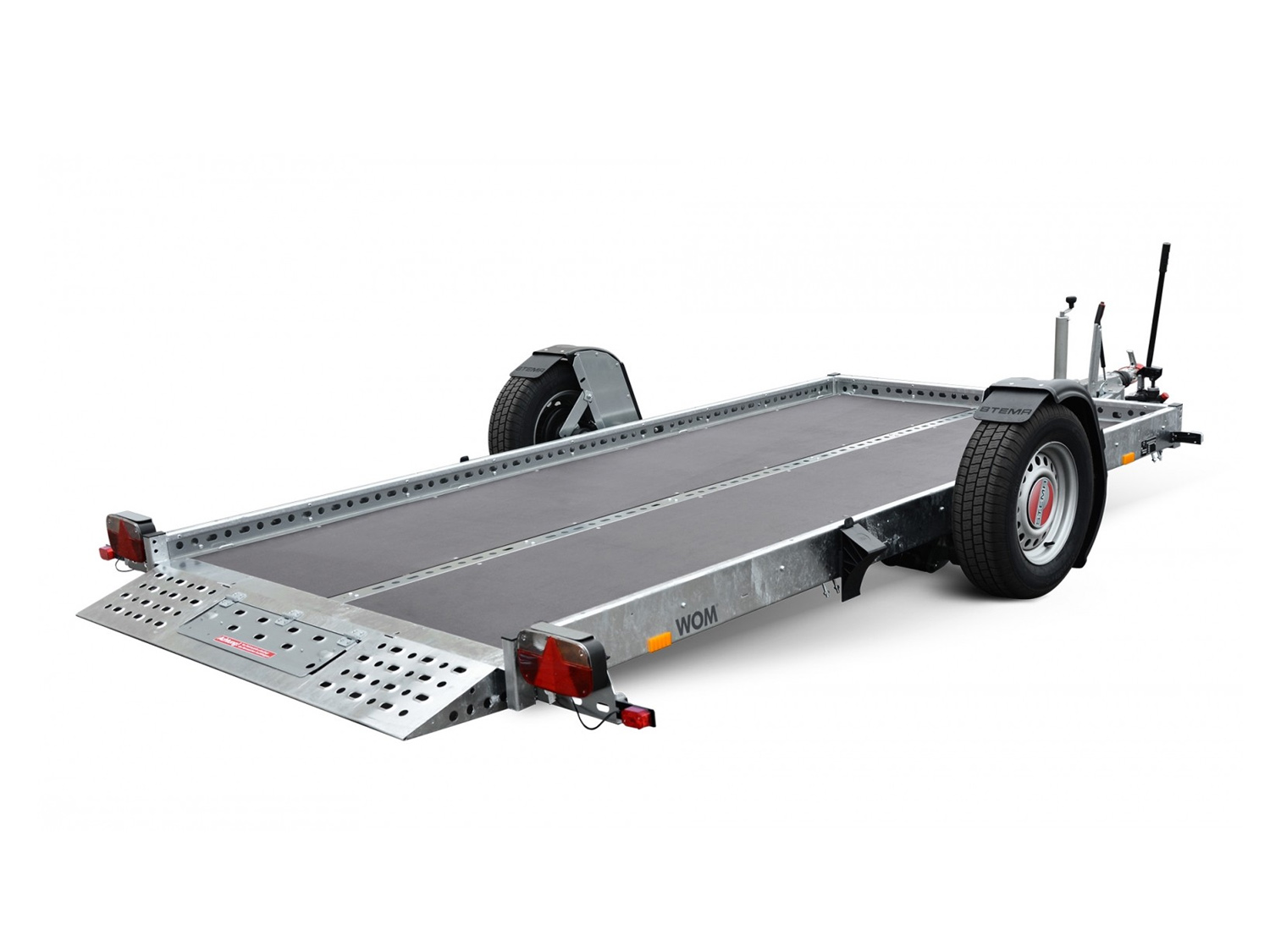 STEMA WOM 1800 STS O2 18-35-17.1 Absenkanhänger mit 1 Verzurrschiene und Reling – 100 km/h Zulassung