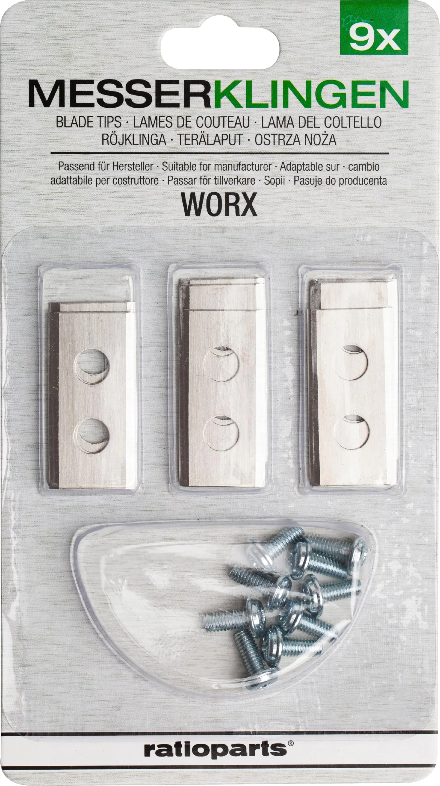 Ratioparts Ersatzmesser und Schraube für Moworx und Worx Mähroboter