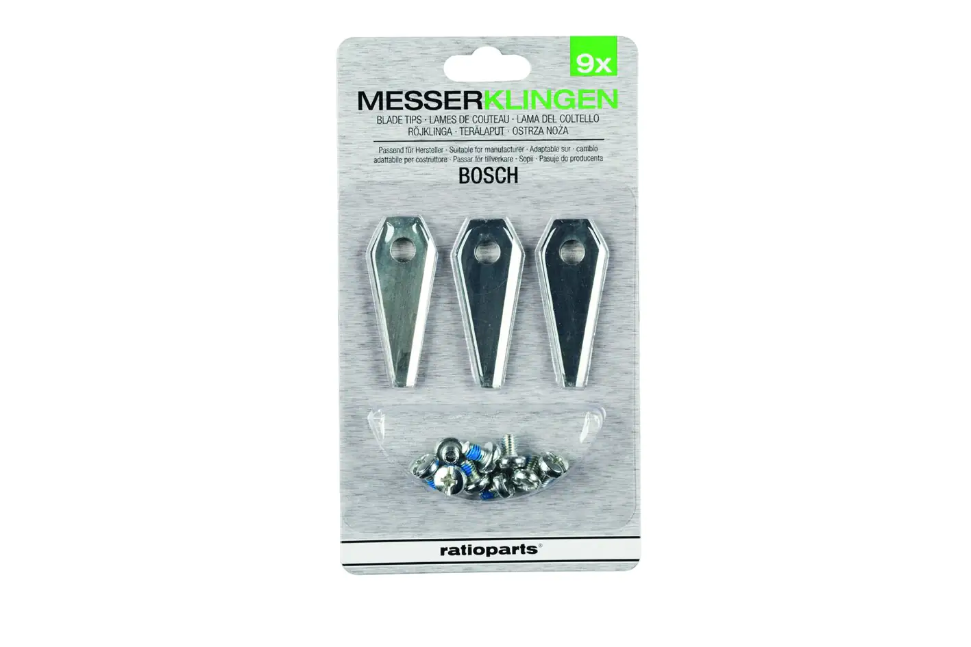 Ratioparts Ersatzmesser und Schraube für Bosch Mähroboter